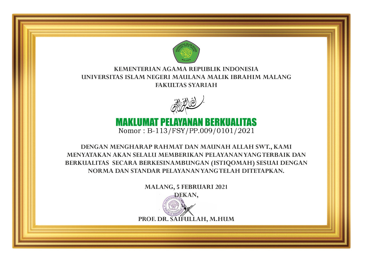 Home - Fakultas Syariah UIN Maulana Malik Ibrahim Malang